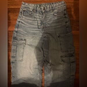 American Eagle Outfitters women’s Light Blue Cargo Jeans